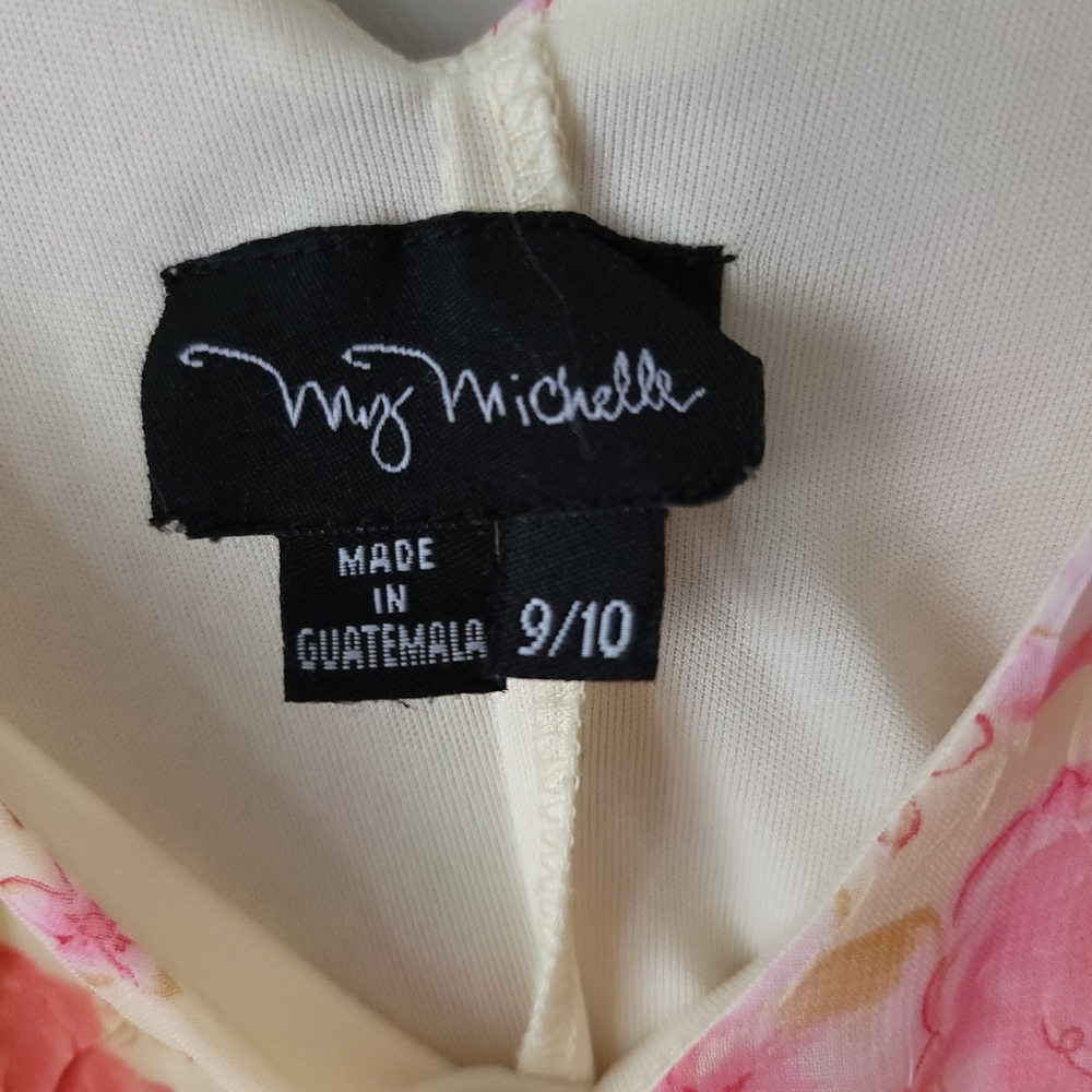 *sold* 90s Vintage Spring Floral Mini Dress - Picture 9 of 15